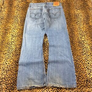 Levis 527 Low Boot Cut Jeans Mens 33x30 Light Wash Blue Denim 2000s Vintage